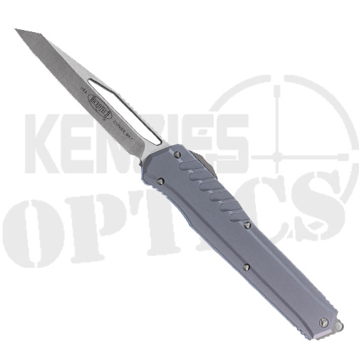 Microtech 241M-10GY Cypher MK7 S/E OTF Automatic Knife Gray - Stonewash