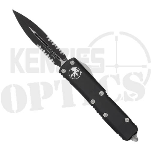 Microtech 232-2 UTX-85 D/E Partially Serrated OTF Automatic Knife Black - Black