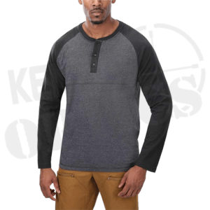Vertx Weaponguard Action Henley Heather Charcoal and Black VTX1460-HCBLK