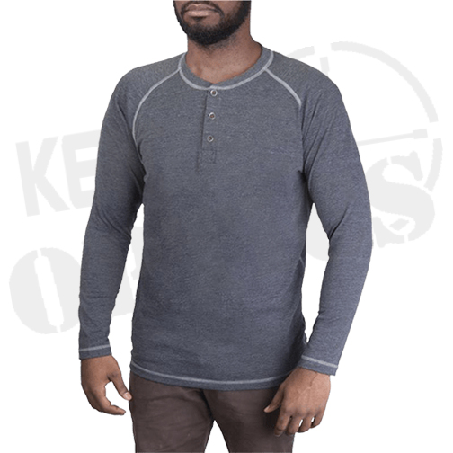 Details about   Vertx Action Henley Heather Gray and Red VTX1465-HGR-L 