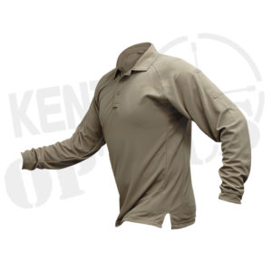 Vertx Men's Coldblack Long Sleeve Polo Tan