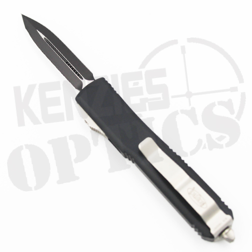Microtech Ultratech D/E Fully Serrated OTF Automatic Knife Black - Black