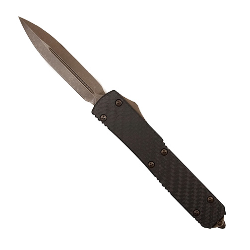 Microtech Ultratech D/E OTF Automatic Knife Carbon Fiber - Bronze Blade