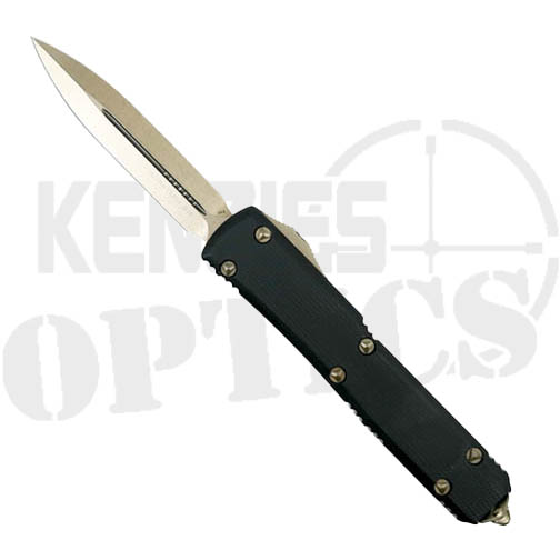 Microtech 122-13GTBK Ultratech D/E OTF Automatic Black G10 Knife - Bronze Blade