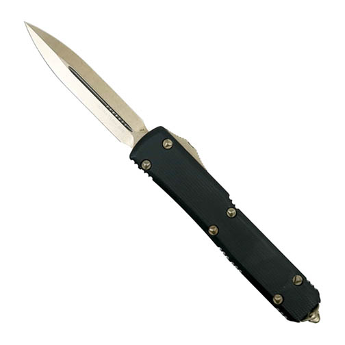 Microtech Ultratech D/E OTF Automatic Black G10 Knife - Bronze Blade