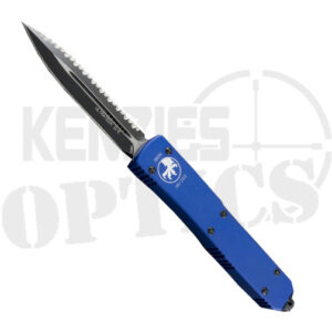 Microtech 122-3BL Ultratech D/E Fully Serrated OTF Automatic Knife Blue - Black Blade