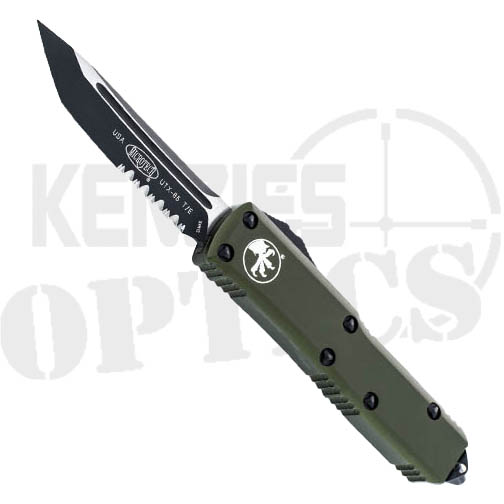 Microtech 233-2OD UTX-85 T/E Partially Serrated OTF Automatic Knife OD Green – Black