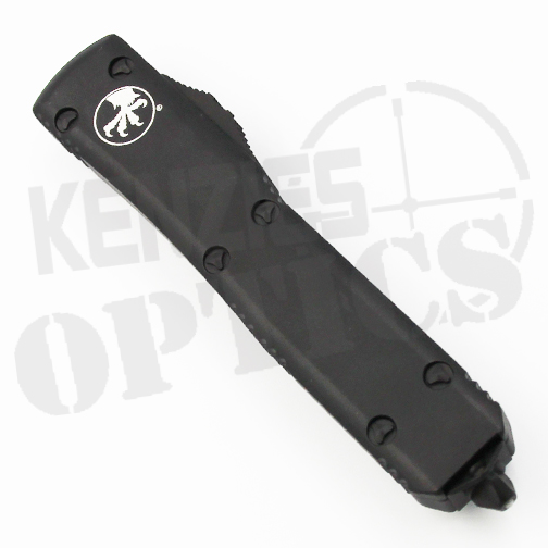 Microtech Ultratech D/E Fully Serrated OTF Automatic Knife Tactical Black – Black