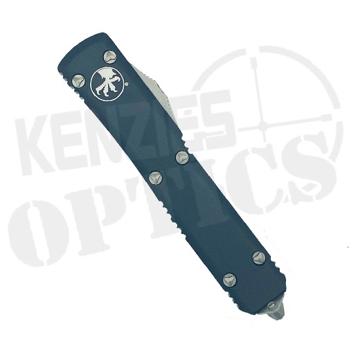 Microtech Ultratech D/E Partially Serrated OTF Automatic Knife Black - Stonewash