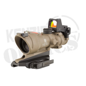 Trijicon ACOG ECOS FDE Scope, Dual Illumination Red Crosshair Reticle w/ 3.25 MOA RMR Type 2 Sight - TA31-D-100553