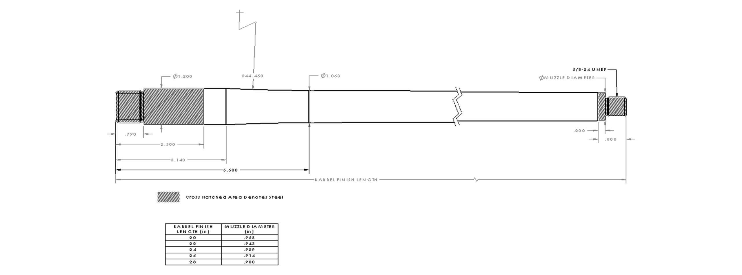 Proof Research 308 Win Zermatt Arms Pre-Fit Carbon Fiber Barrels