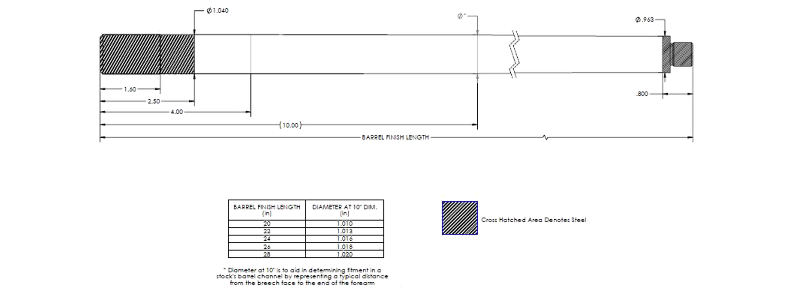 Proof Research 308 Win Savage Pre-Fit Steel Barrel