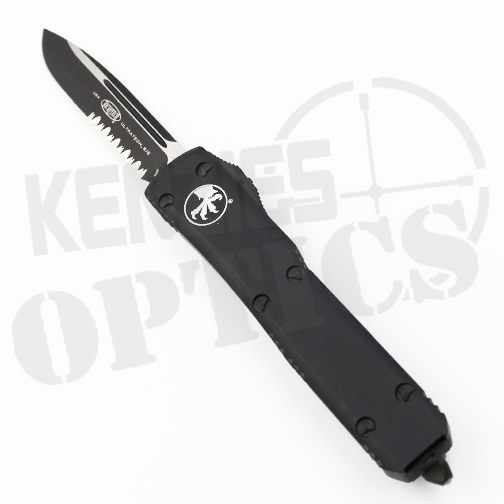 Microtech Ultratech Tactical S/E Partial Serrated OTF Knife Black – Black