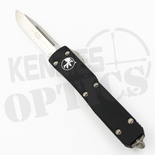Microtech Ultratech S/E OTF Partially Serrated Automatic Knife Black - Satin