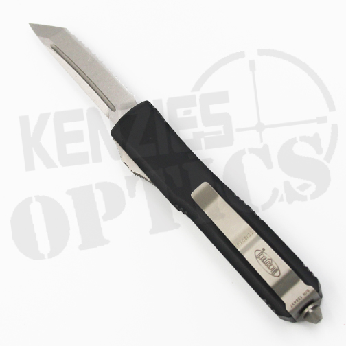 Microtech Ultratech T/E Fully Serrated OTF Knife Black - Stonewash
