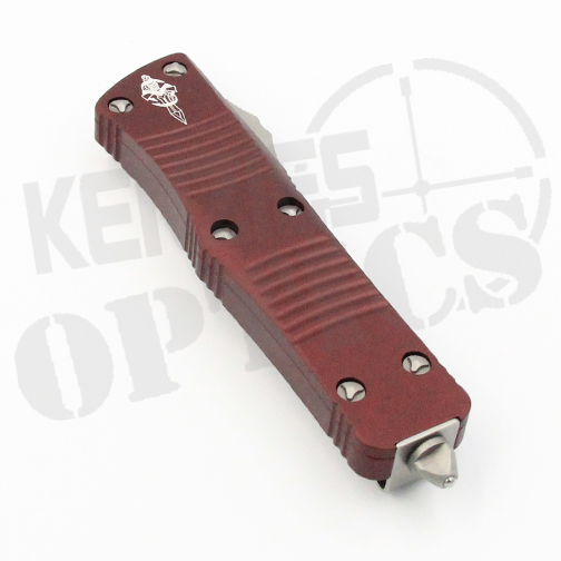 Microtech Troodon Hellhound OTF Automatic Knife Merlot Red – Stonewashed