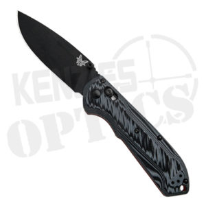 Benchmade Freek Folding Black Knife - G-10 Black Handle - Black Plain Drop Point Blade
