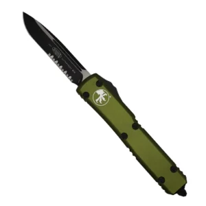 Microtech 121-2OD Ultratech S/E Partial Serrated OTF Knife OD Green – Black