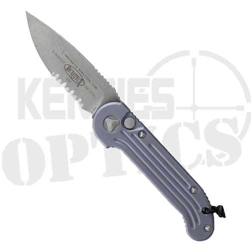 Microtech 135-11APGY LUDT S/E Partially Serrated Automatic Knife Gray – Apocalyptic