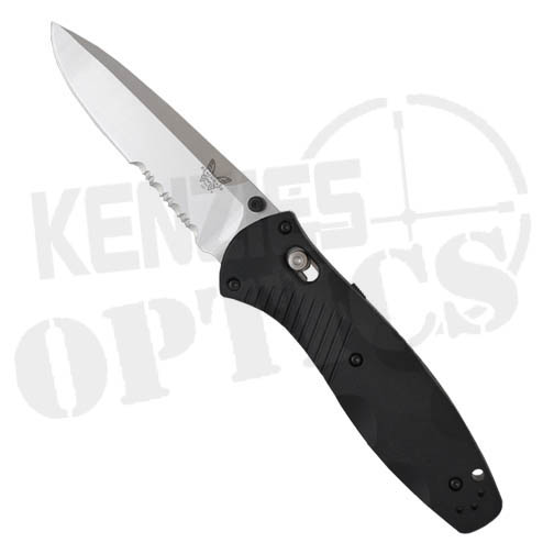 Benchmade Barrage Knife - Satin Partially Serrated Drop Point Blade