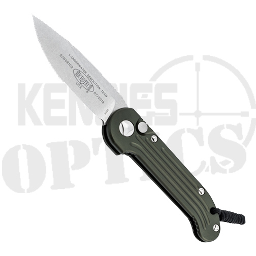 Microtech 135-10OD LUDT S/E Automatic Folding Knife OD Green - Stonewash