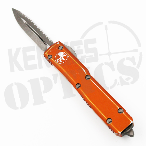 Microtech Ultratech D/E OTF Automatic Knife Distressed Orange – Stonewash