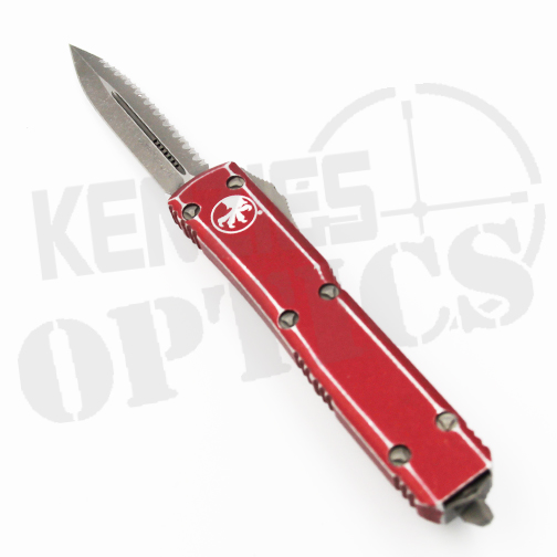 Microtech Ultratech D/E OTF Automatic Knife Distressed Red – Stonewash