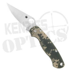 Spyderco Para Military 2 Knife - Satin Plain Edge with Camo Handle