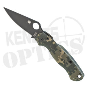 Spyderco Para Military 2 Knife - Black Plain Edge with Camo Handle