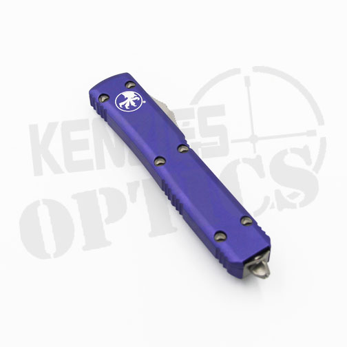 Microtech Ultratech D/E Partially Serrated OTF Automatic Knife Purple – Stonewash - 122-11PU