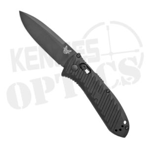 Benchmade Mini Presidio II Knife - Black Handle - Black Plain Drop Point Blade