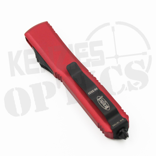 Microtech Ultratech D/E Fully Serrated OTF Automatic Knife Red - Black Blade