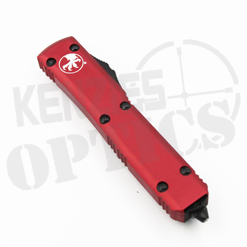 Microtech Ultratech D/E Fully Serrated OTF Automatic Knife Red - Black Blade