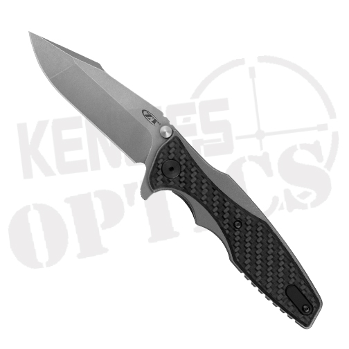 Zero Tolerance Hinderer 0393GLCF Frame Lock Black and Silver Knife - Working Finish