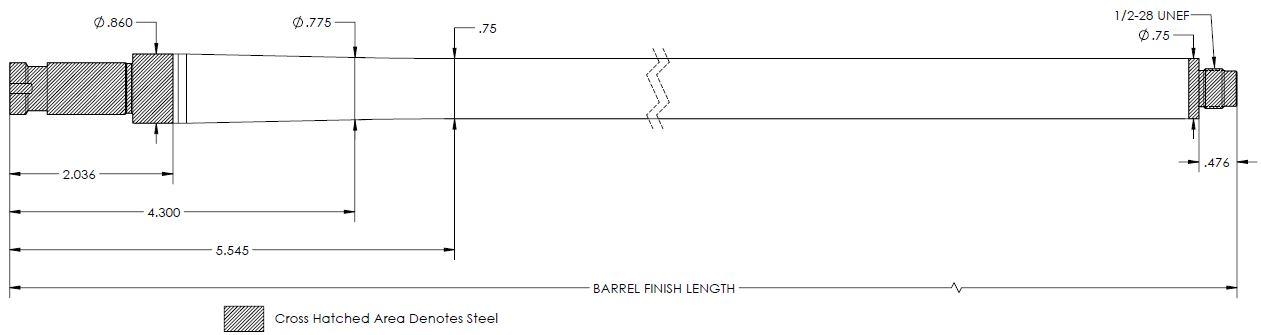 Proof Research 22LR Anschutz 1791 Pre-Fit Carbon Fiber Barrel