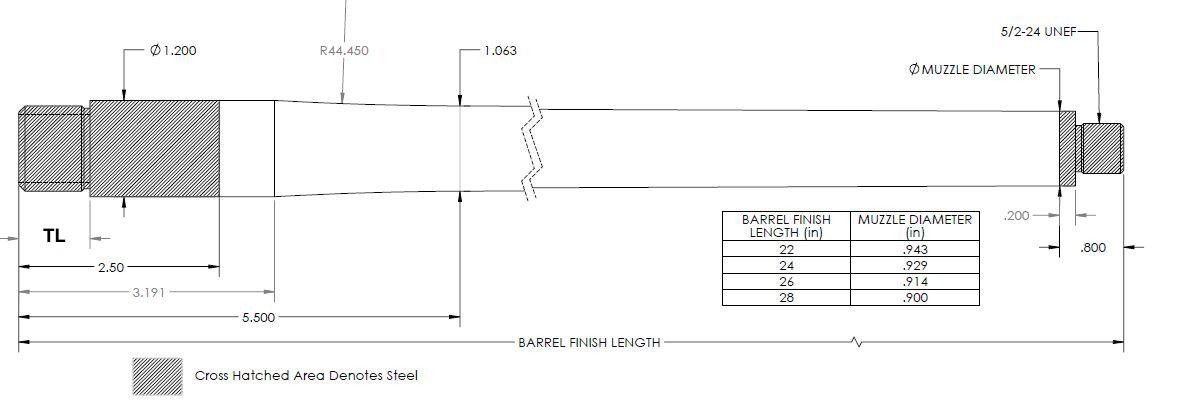 Proof Research 300 Win Mag Terminus Pre-Fit Carbon Fiber Barrel