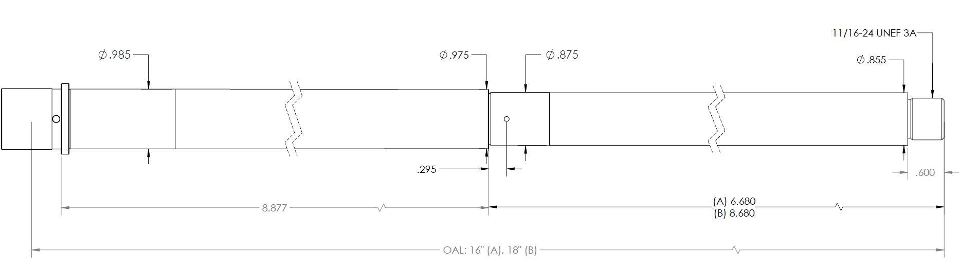 Proof Research 450 Bushmaster AR Type Carbon Fiber Barrel