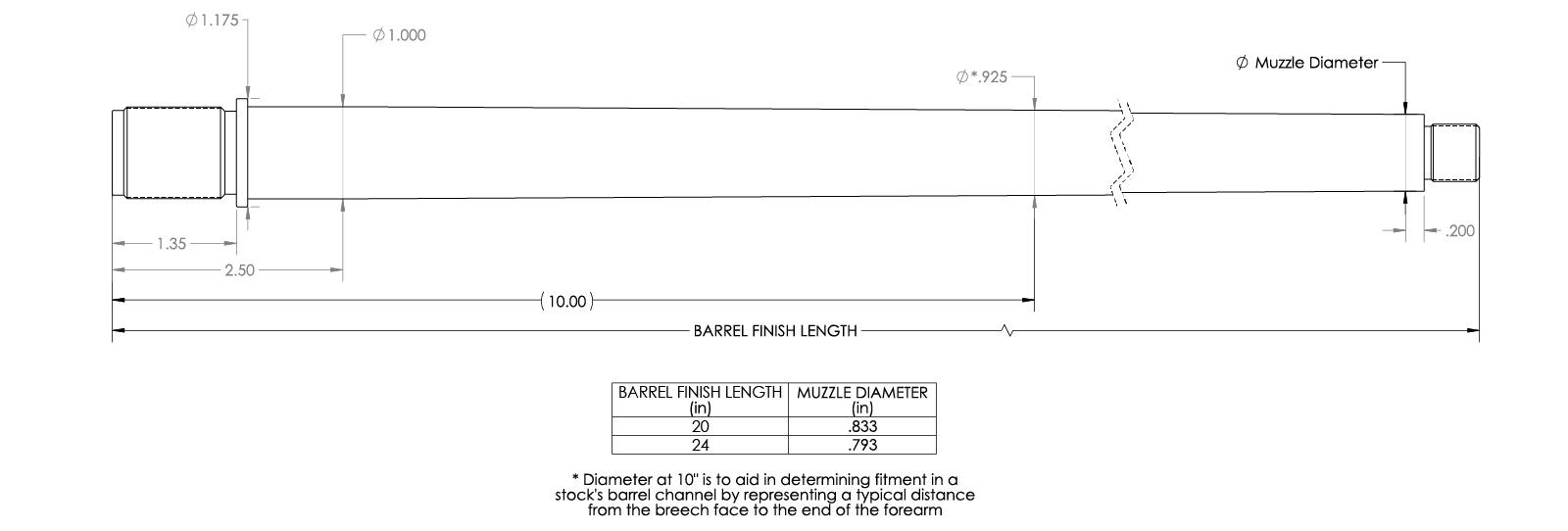 Proof Research 300 PRC Ruger Pre-Fit Steel Barrel