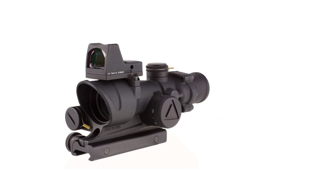 Trijicon ACOG® 4x32 LED Riflescope - .223 / 5.56 BDC LED Illuminated Red Crosshair, Thumbscrew Mount, Automatic LED 3.25 MOA Red Dot RMR ® Type 2