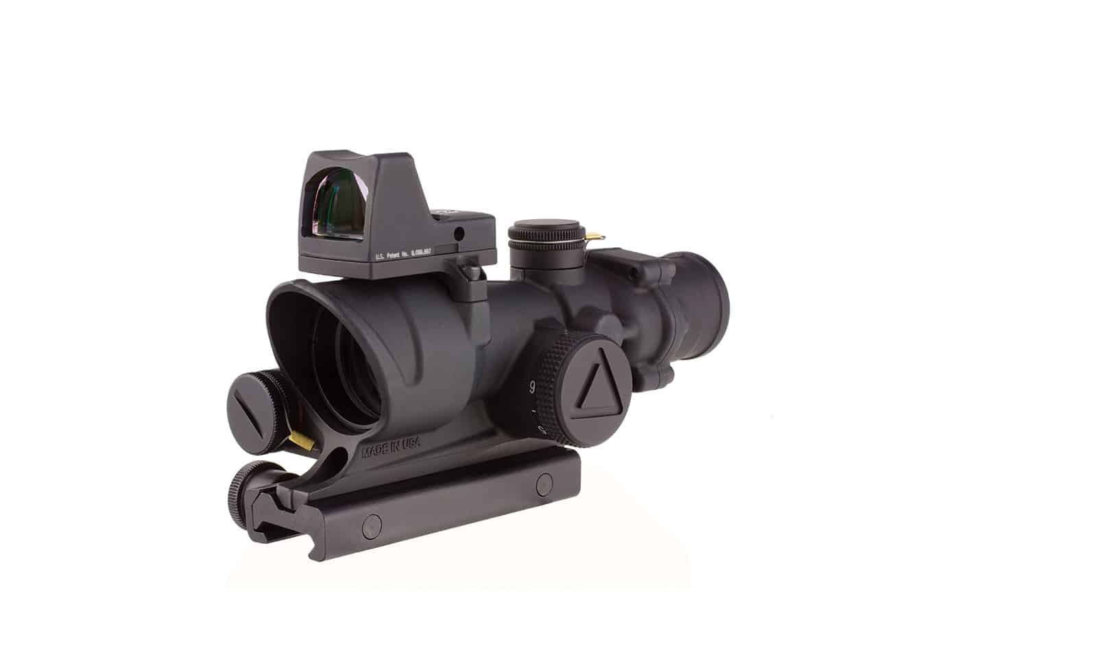 Trijicon ACOG® 4x32 LED Riflescope - .223 / 5.56 BDC LED Illuminated Red Crosshair, Thumbscrew Mount, Automatic LED 3.25 MOA Red Dot RMR ® Type 2