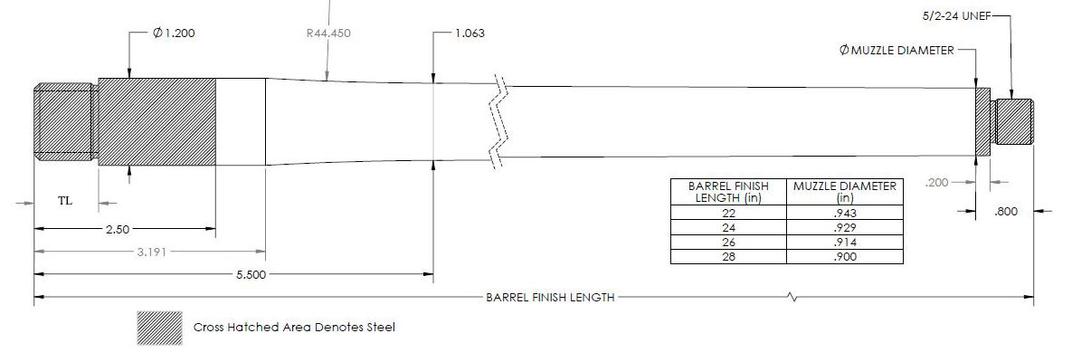 Proof Research 300 Win Mag Lone Peak Pre-Fit Carbon Fiber Barrel