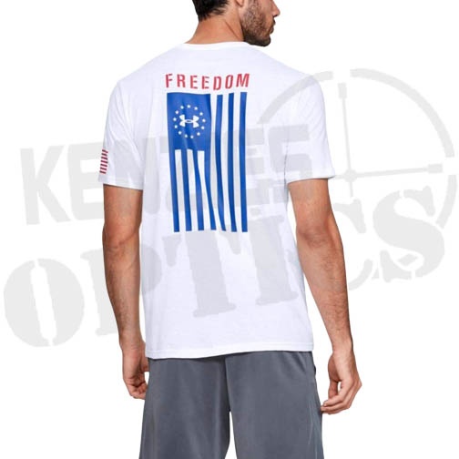 Under Armour Freedom Graphic T-Shirt - White and Royal Blue