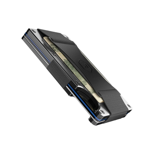 Ridge Wallet Gunmetal Aluminum w/ Cash Strap
