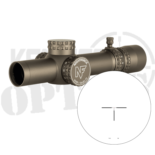 Nightforce NX8 1-8x24mm Capped Turrets F1 Scope | FC-DMx Reticle