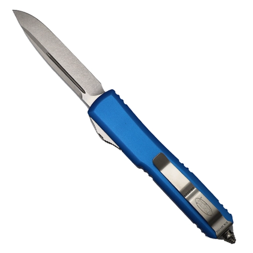 Microtech 121-10BL Ultratech S/E OTF Automatic Knife Blue - Stonewash