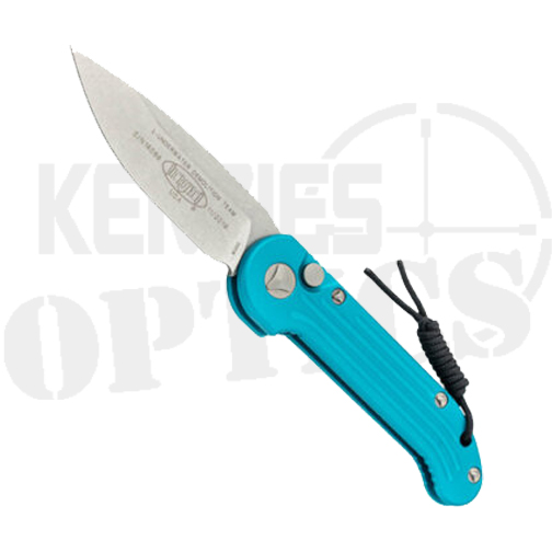 Microtech 135-10TQ LUDT S/E Automatic Folding Knife Turquoise - Stonewash