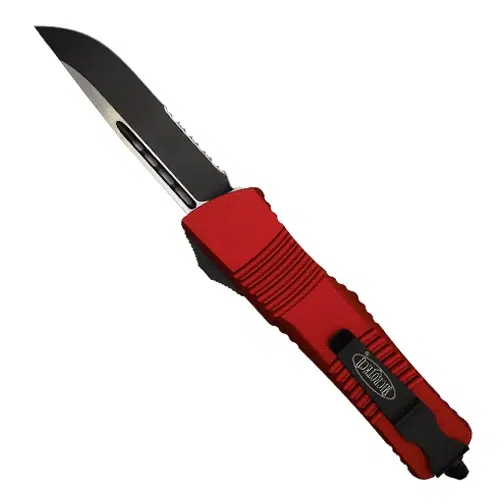 Microtech 143-2RD Combat Troodon S/E Partially Serrated OTF Automatic Knife Red - Black