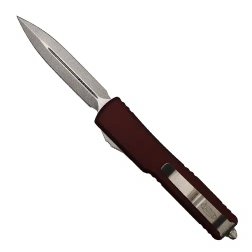Microtech 147-10MR UTX-70 D/E OTF Automatic Knife Merlot - Stonewash