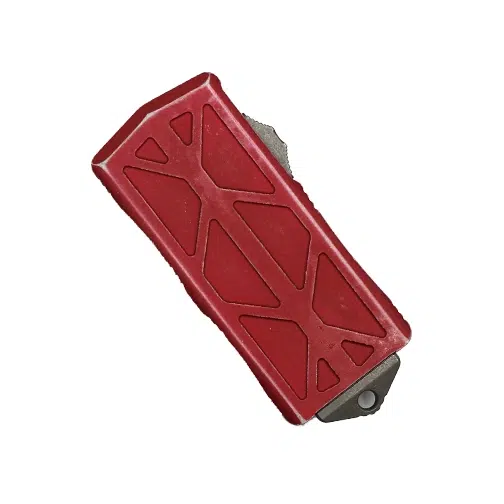 Microtech 157-10DRD Exocet D/E OTF Knife Money Clip Combo Distressed Red - Apocalyptic