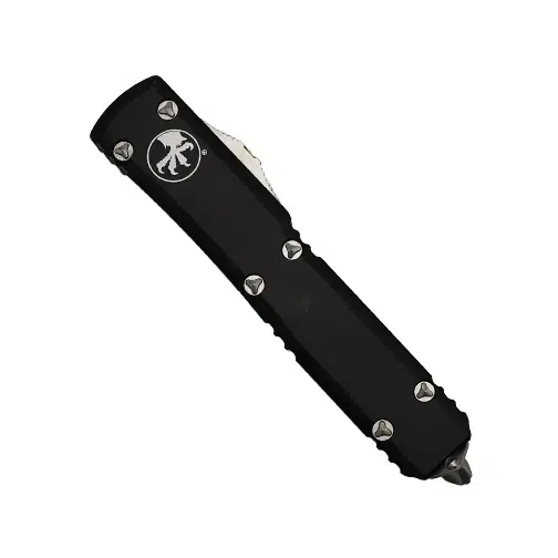 Microtech 223-11 Ultratech D/E Partially Serrated OTF Automatic Knife Black - Stonewash